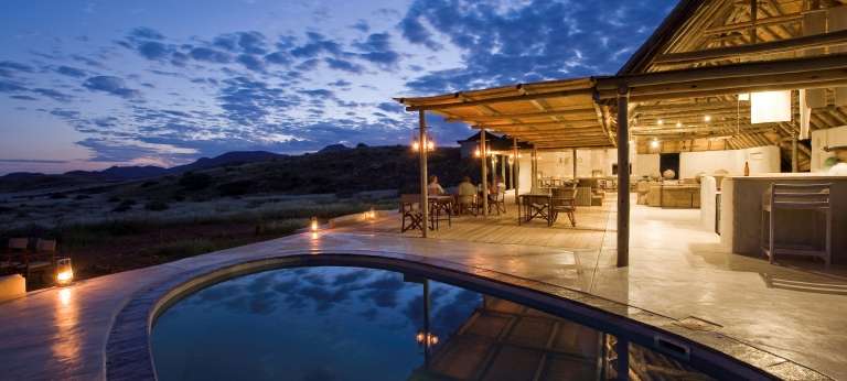 Poolside at Damaraland Camp in Damaraland, Nambia