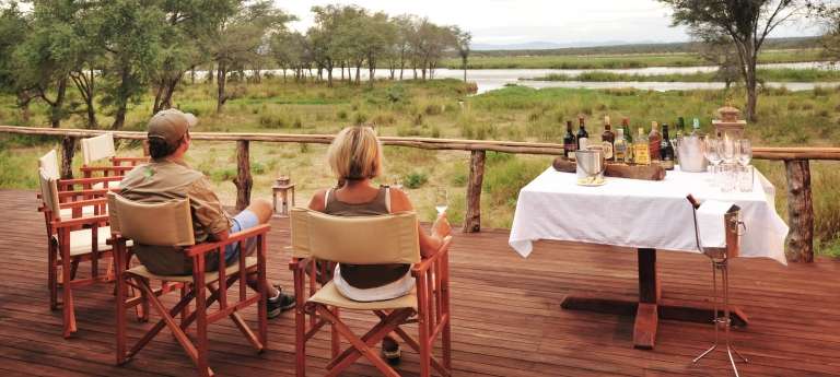 Main Deck Anabezi Luxury Tented Camp in Lower Zambezi National Park in Zambia