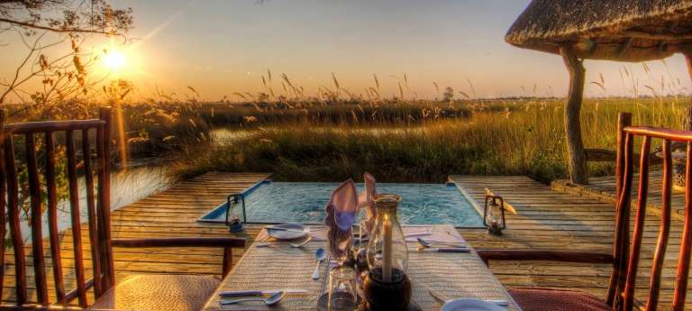 Xakanaxa Camp Plunge Pool in Okavango Delta, Botswana
