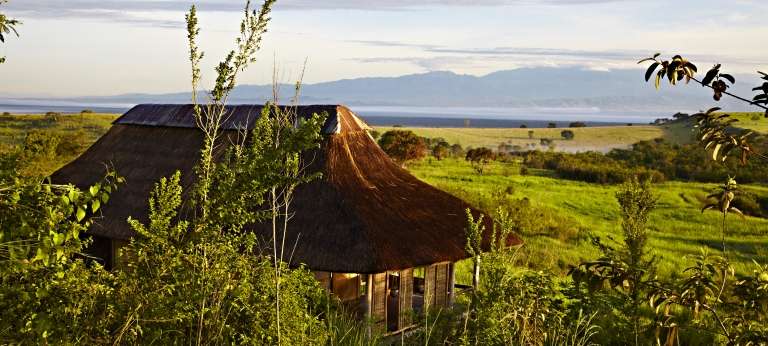 Volcanoes Kyambura Lodge View in Queen Elizabeth National Park, Uganda