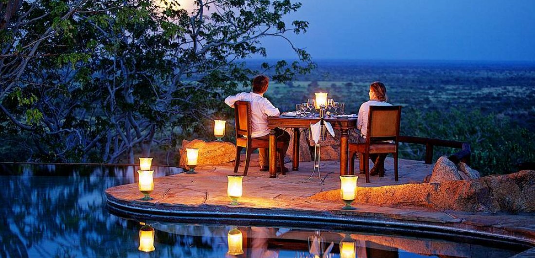 Kenya Safari Lodge with a scenic view
