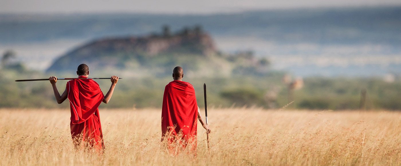 Masaai Warriors in the Serengeti