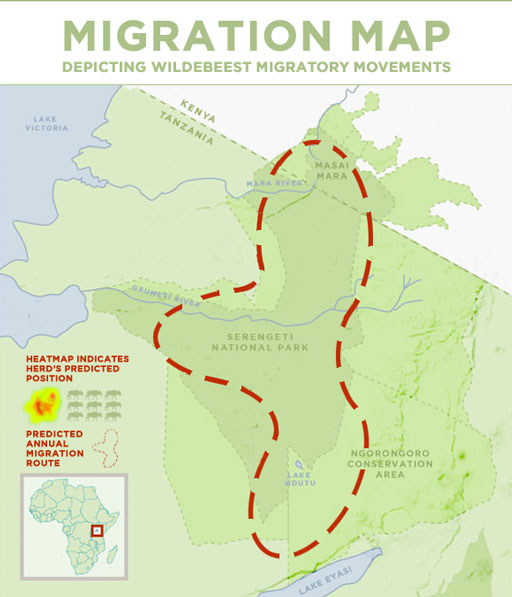 Map Of Serengeti And Masai Mara Great Migration Map | Discover Africa Safaris